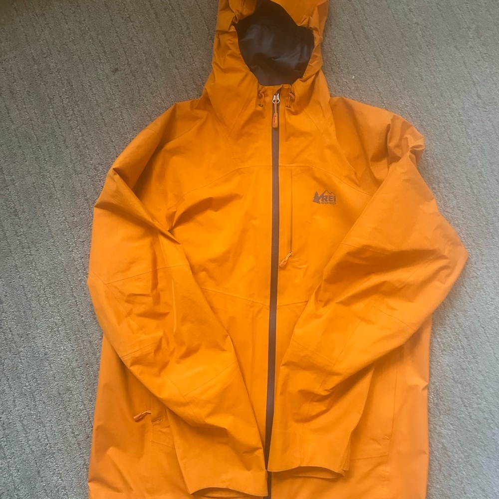 REI Men's Bright Orange Raincoat